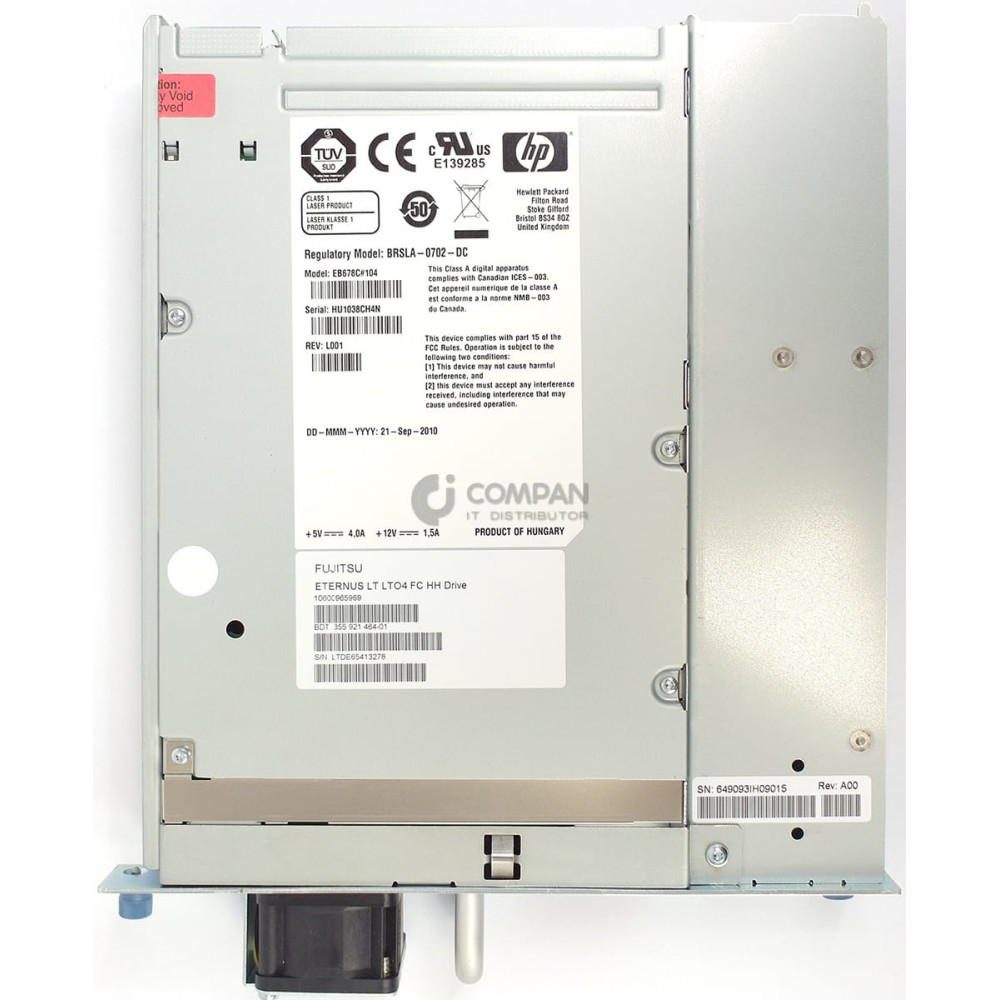 10600965969 FUJITSU LTO4 FC 4GB 800 1600GB ULTRIUM 1760 TAPE DRIVE LT40